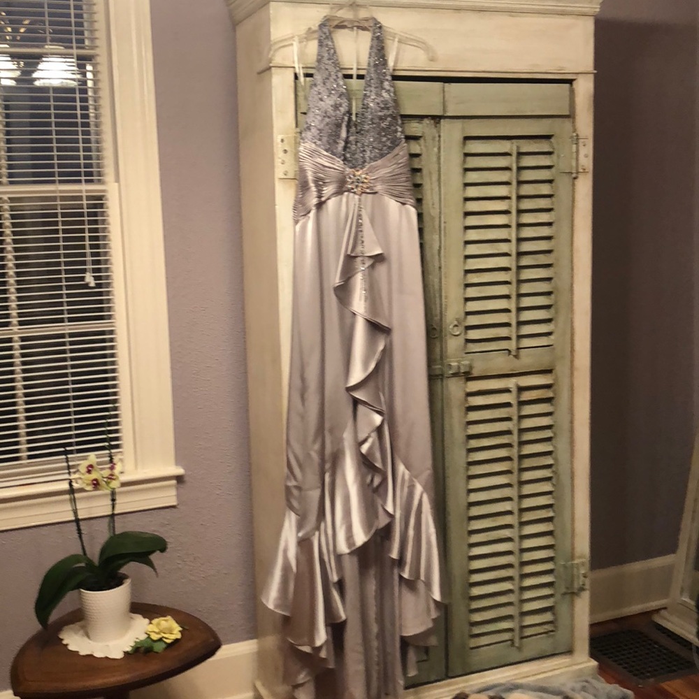 Beautiful silver formal gown